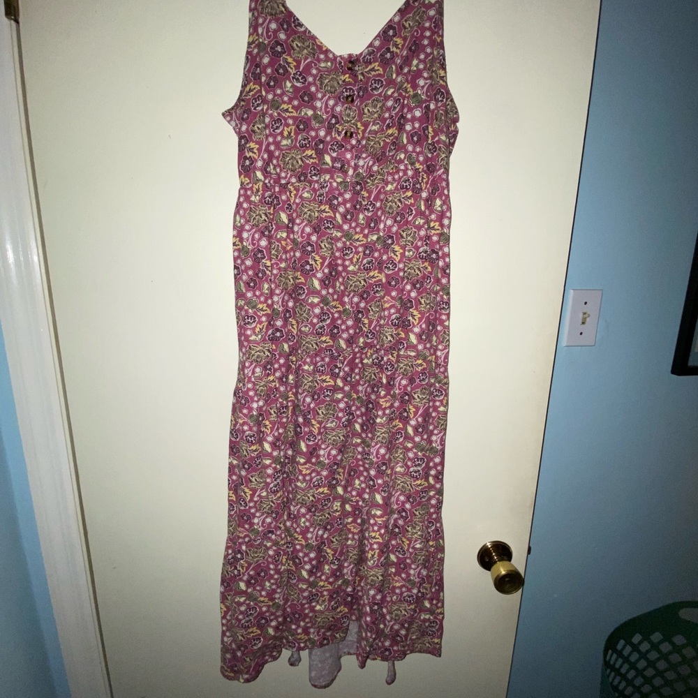Sonoma Floral Pink Maxi Dress - large